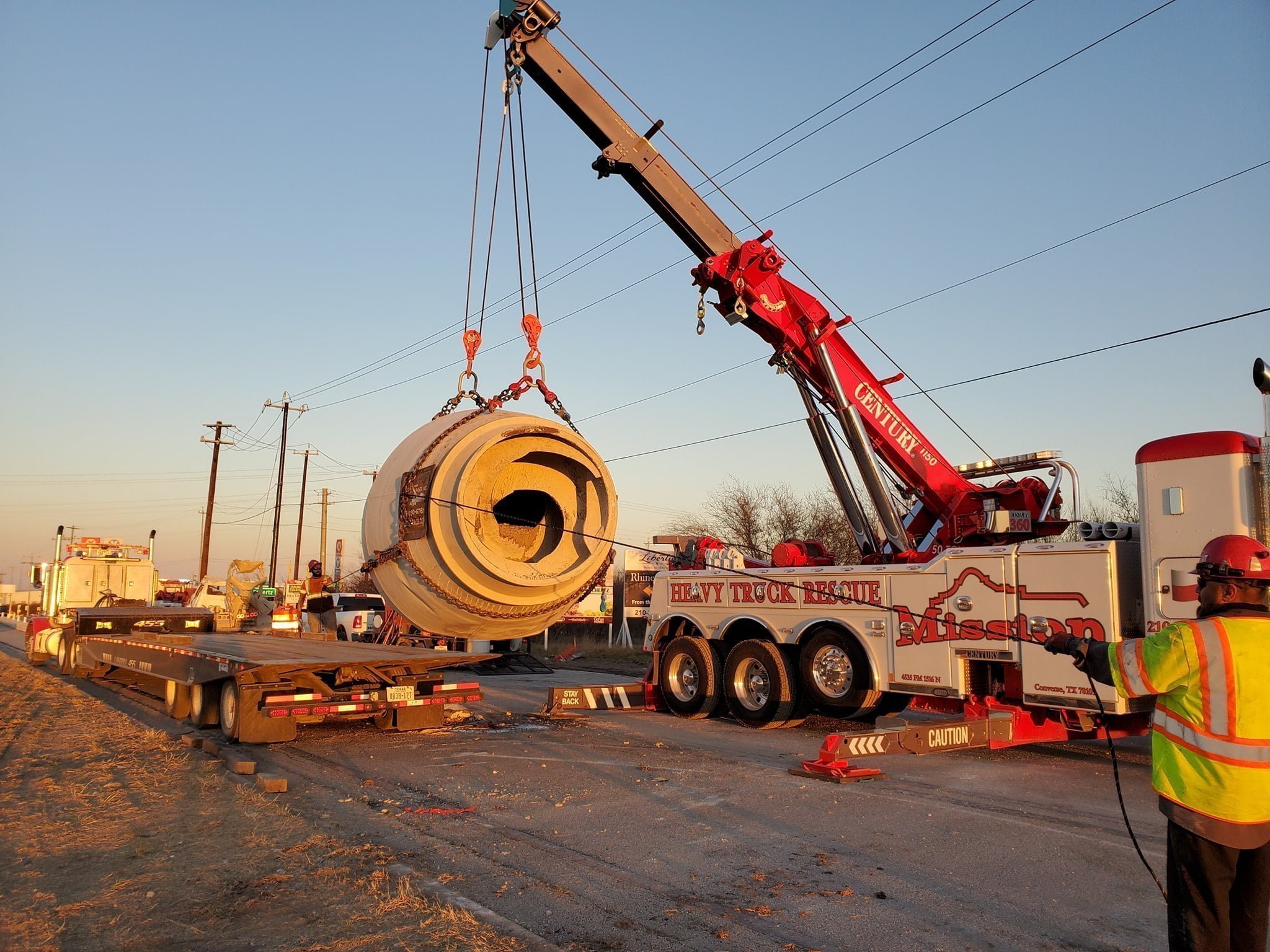 24 7 Heavy Equipment Towing in Beaumont Place TX Mission Wrecker